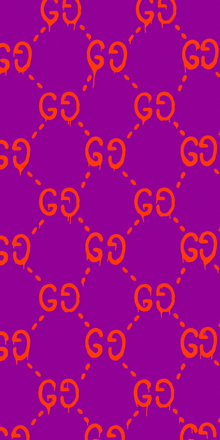 Violet And Red Gucci Pattern Wallpaper