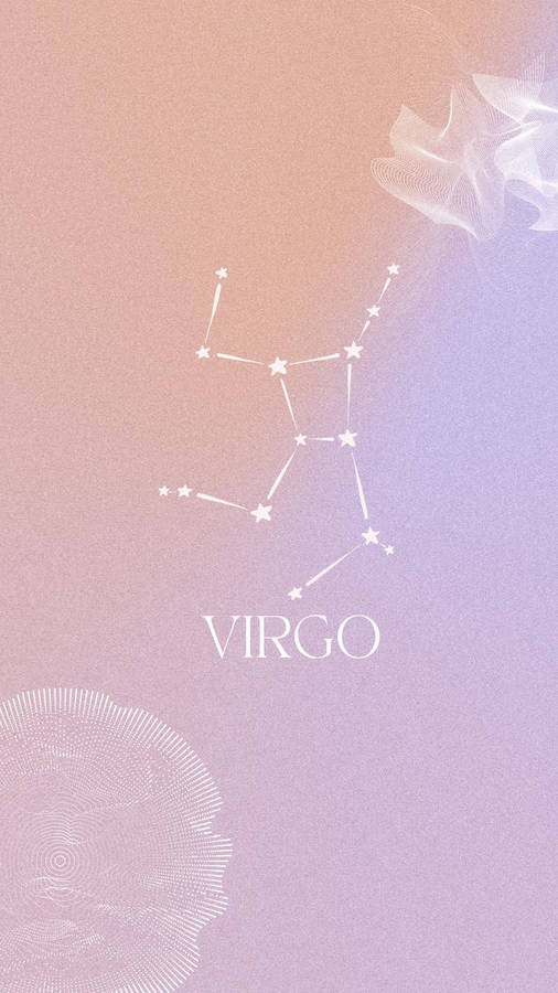 Virgo Zodiac Star Sign Pink Wallpaper