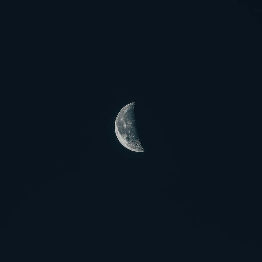 Visible Half Moon Wallpaper
