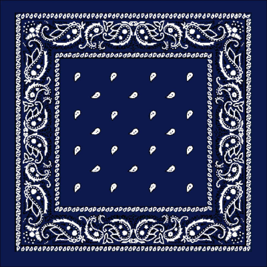 Vivid Blue Bandana With Intricate Paisley Design Wallpaper