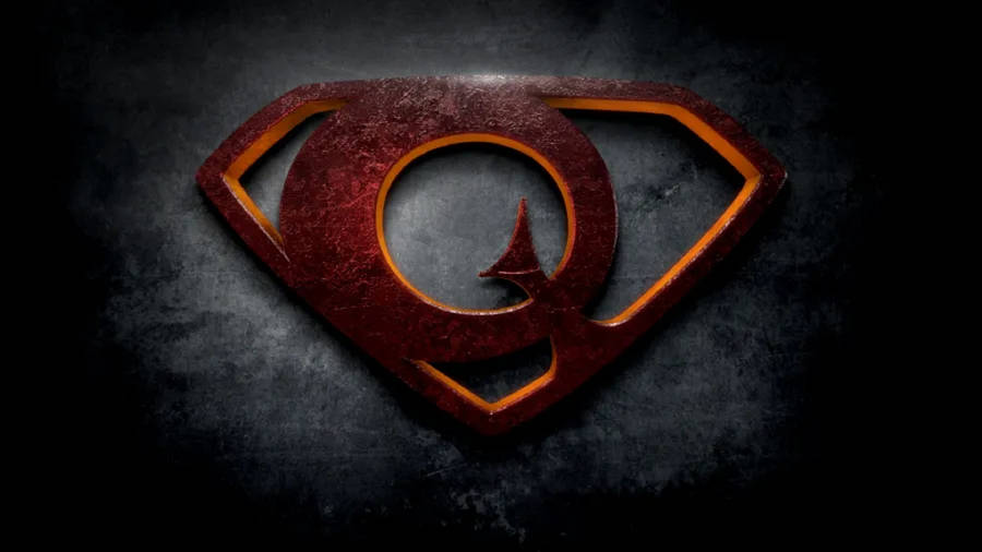 Vivid Superman-inspired 'q' Letter Design Wallpaper