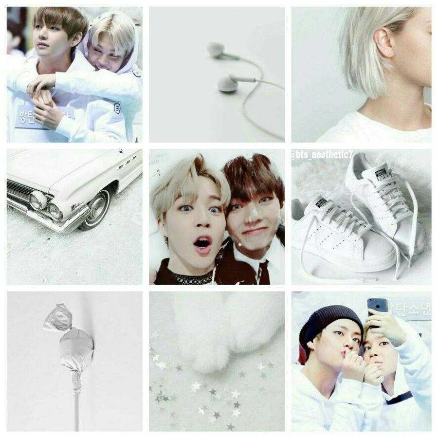 Vmin White Aesthetic Wallpaper