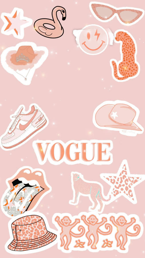 Vogue Preppy Pattern Wallpaper