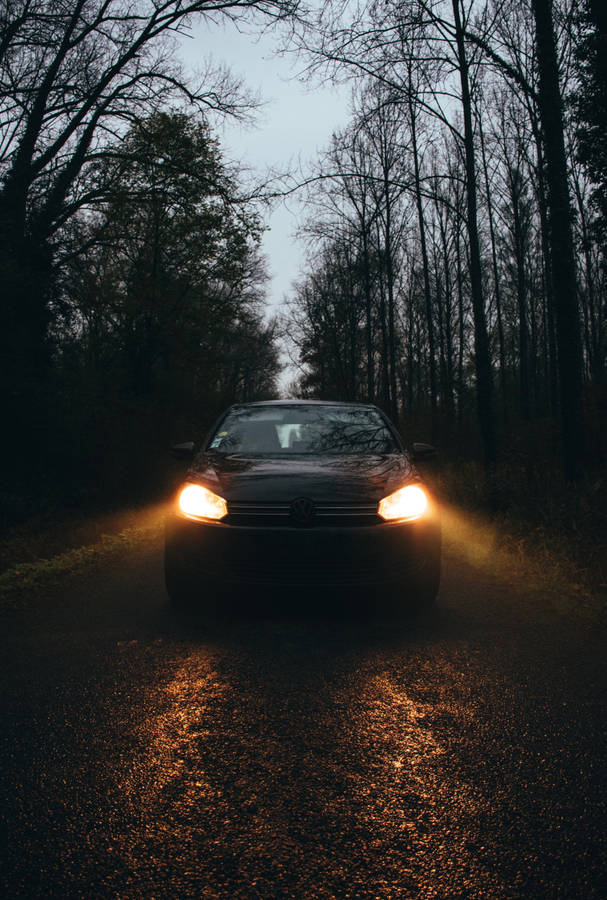 Volkswagen, Car, Lights, Night Wallpaper