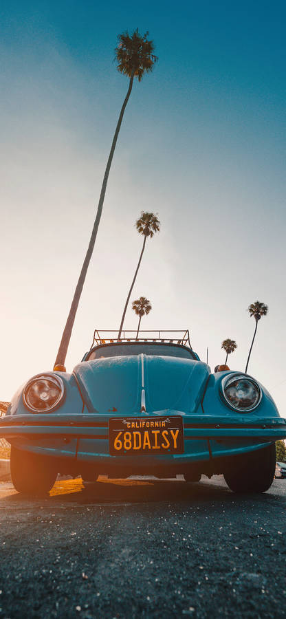 Volkwagen Beetle Retro Aesthetic Iphone Wallpaper