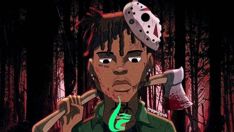 Voorhees A Juice Wrld Cartoon Character Wallpaper