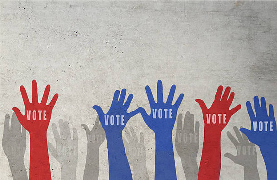 Vote Hands Election Wallpaper