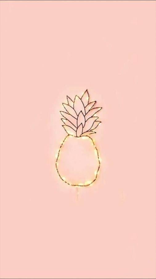 Vsco Pink Pineapple Cover Wallpaper