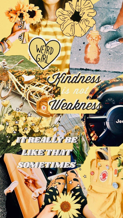 Vsco Yellow Aesthetic Collage Wallpaper