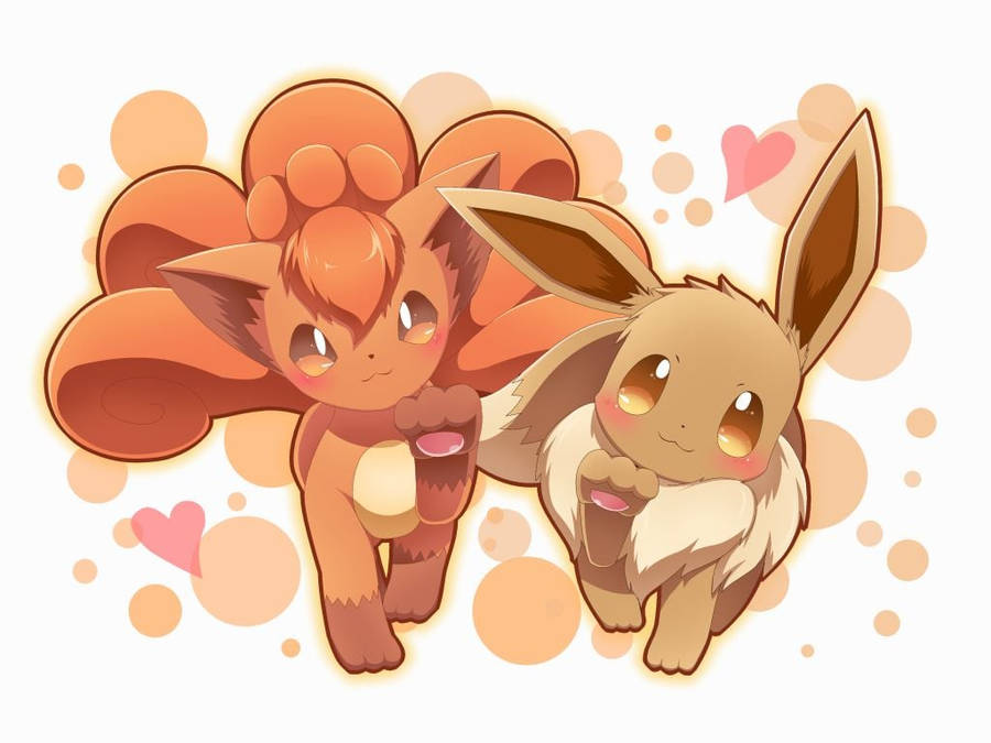 Vulpix And Eevee Wallpaper