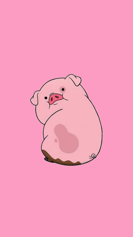 Waddles Cute Pig Wallpaper