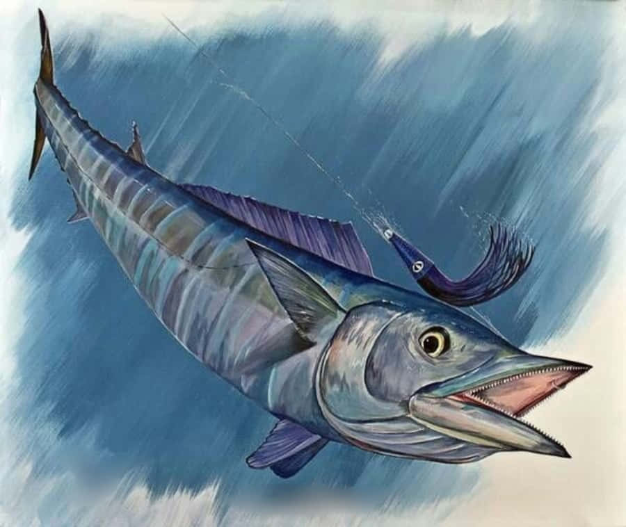 Wahoo Fish Artwork Wallpaper