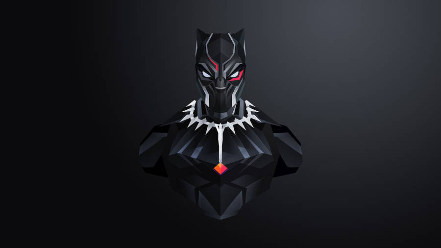 Wakanda's Black Panther 3d Model Art Wallpaper