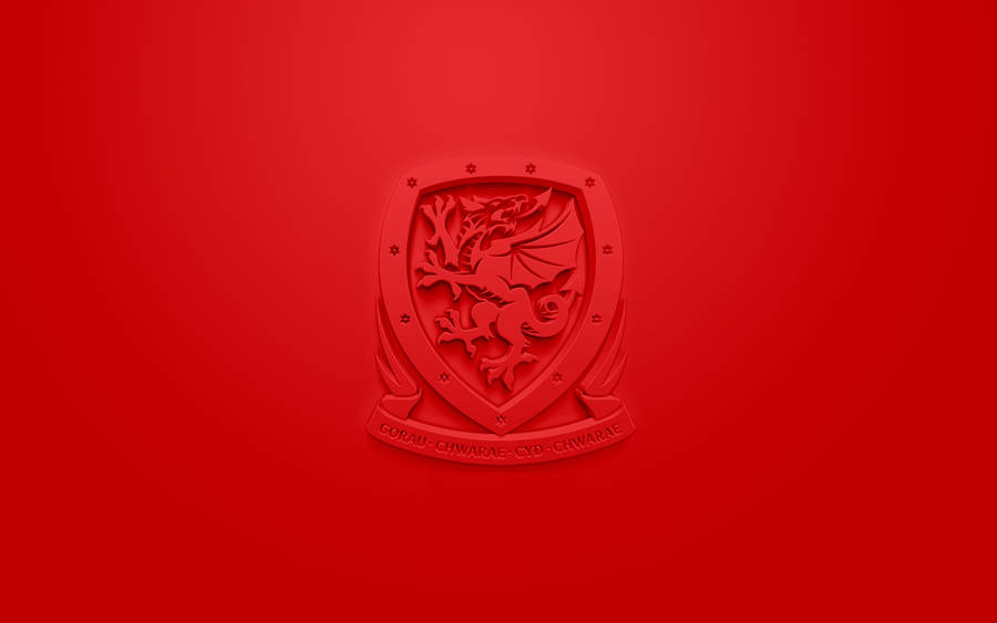 Wales National Football Team Embossed Crest Wallpaper