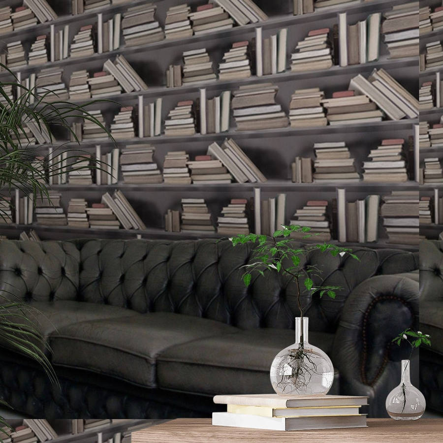 Wall Art Bookshelf Wallpaper