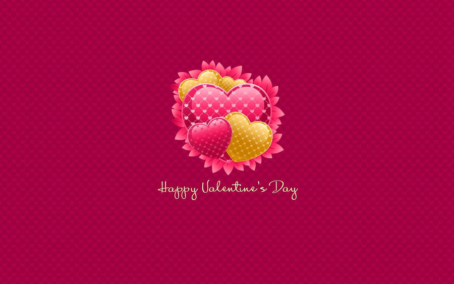 Wallpaper Valentines Day, Inscription, Congratulation, Hearts, Pink Background Wallpaper