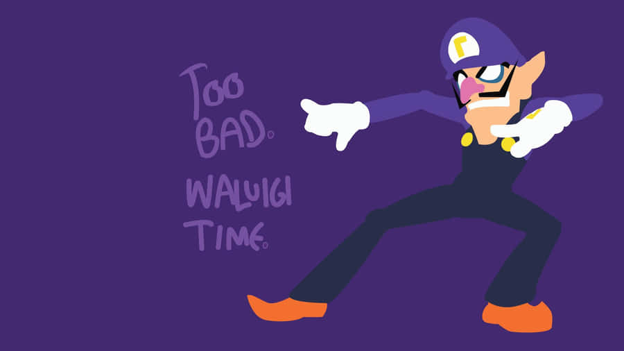 Waluigi Posing In A High-quality 1920x1080 Wallpaper Wallpaper