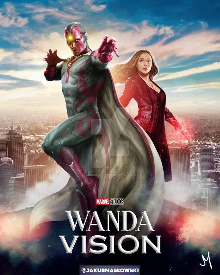 Wandavision In The City Tv Series Poster Wallpaper