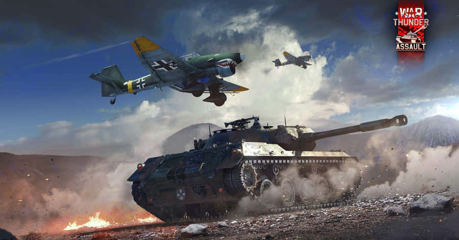 War Thunder Combat Scene Wallpaper