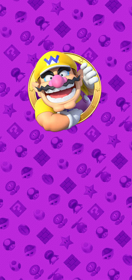 Wario's Mischievous Grin Wallpaper