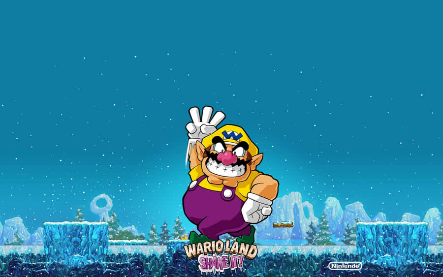 Wario Strikes A Bold Pose Wallpaper