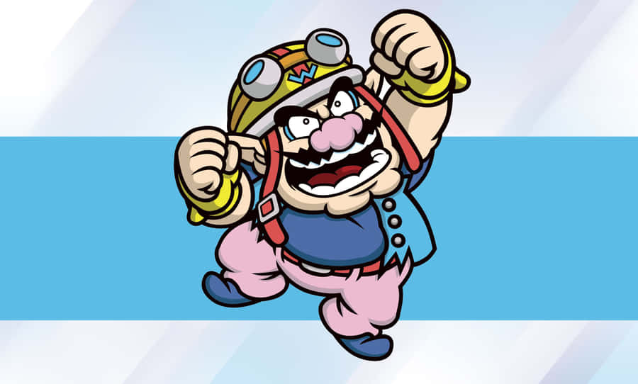 Wario Strikes A Pose In A Vibrant Wallpaper Wallpaper