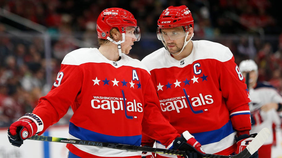 Washington Capitals Athlete Nicklas Backstrom And Ovechkin Wallpaper