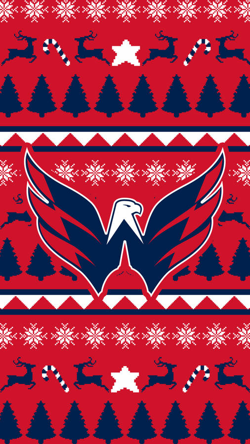 Washington Capitals Christmas Theme Wallpaper