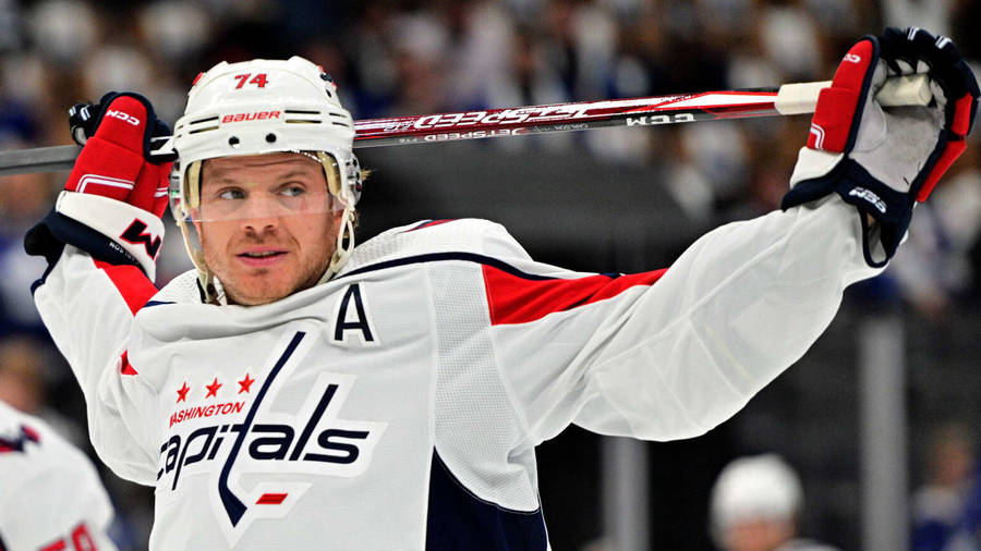 Washington Capitals John Carlson Posing With Stick Wallpaper