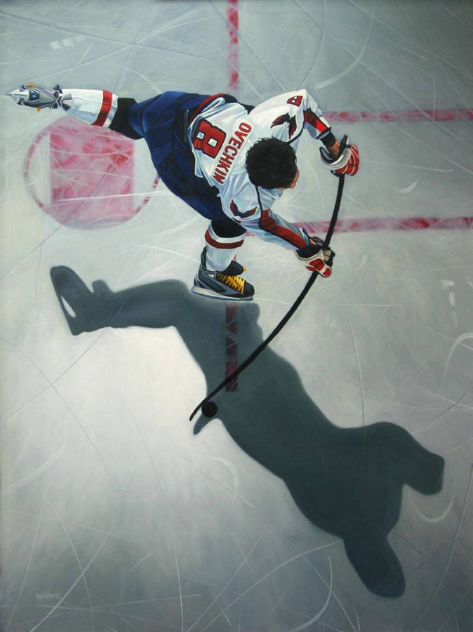 Washington Capitals Ovi Overhead Shot Wallpaper