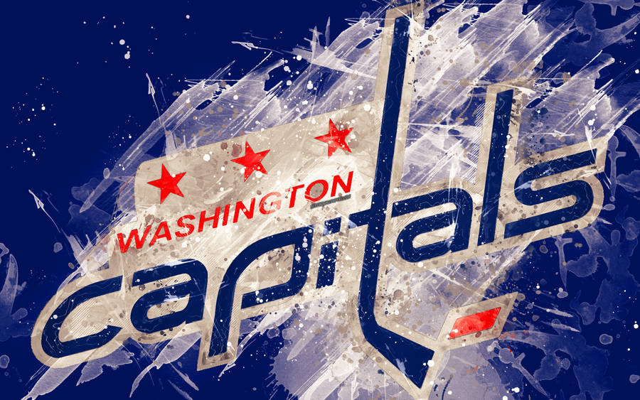 Washington Capitals Paint Splashes Wallpaper