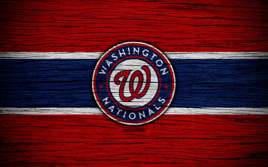 Washington Nationals Wood Grain Wallpaper