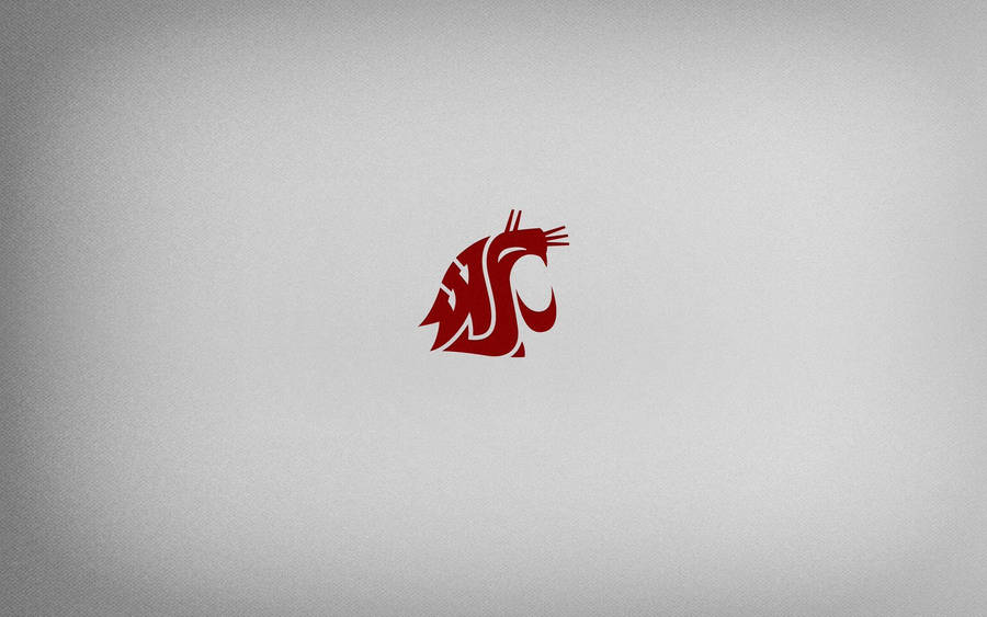 Washington State University Cougars Logo Gray Wallpaper