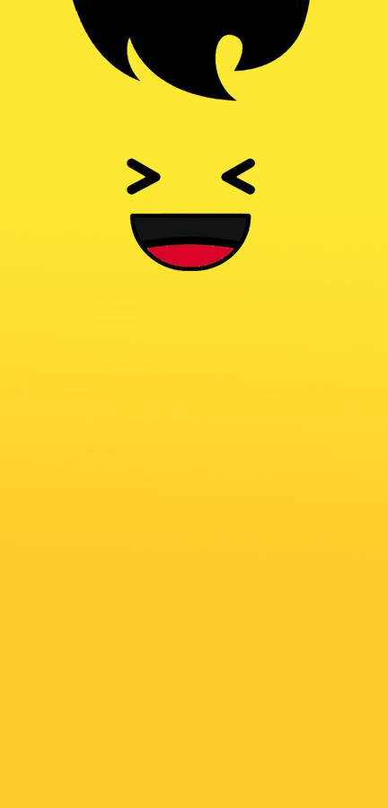 Water Drop Notch Laughing Face Wallpaper