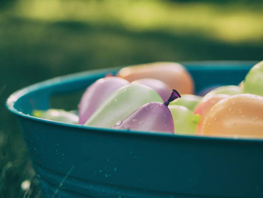 Water Droplets On Balloons Wallpaper