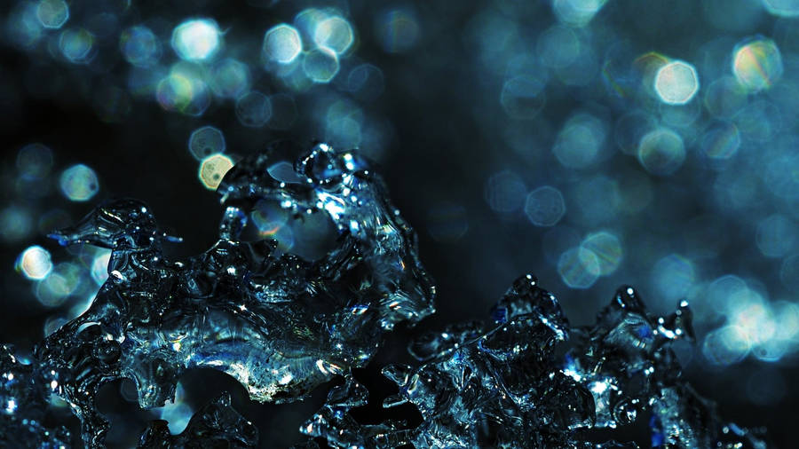 Water Splash Blue Aesthetic Pc Wallpaper