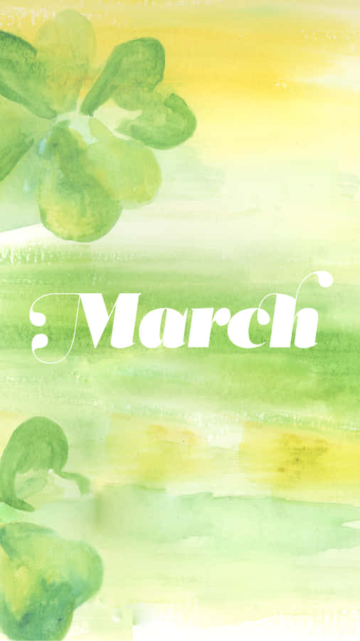Watercolor Cute March Wallpaper