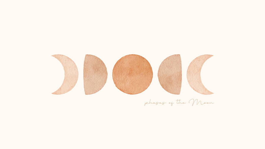 Watercolor Moon Phases Wallpaper