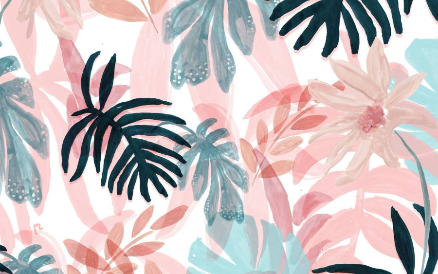 Watercolor Palm Trees Preppy Pfp Wallpaper