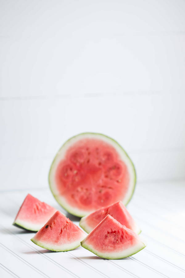 Watermelon Slices For Fruits Background Wallpaper