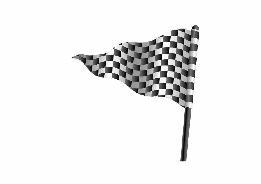 Waving Small Checkered Flag Wallpaper