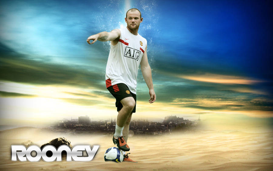 Wayne Rooney Cityscape Wallpaper