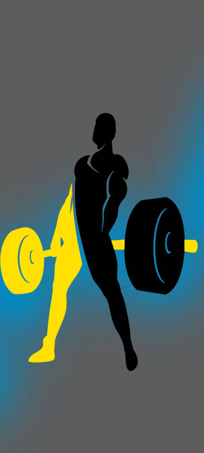 Weight Lifting Man Vector Art Wallpaper