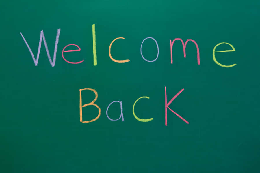 Welcome Back Chalkboard Message Wallpaper