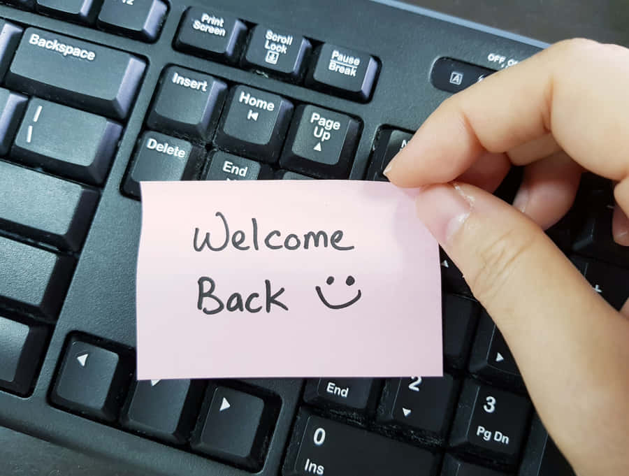 Welcome Back Noteon Keyboard Wallpaper