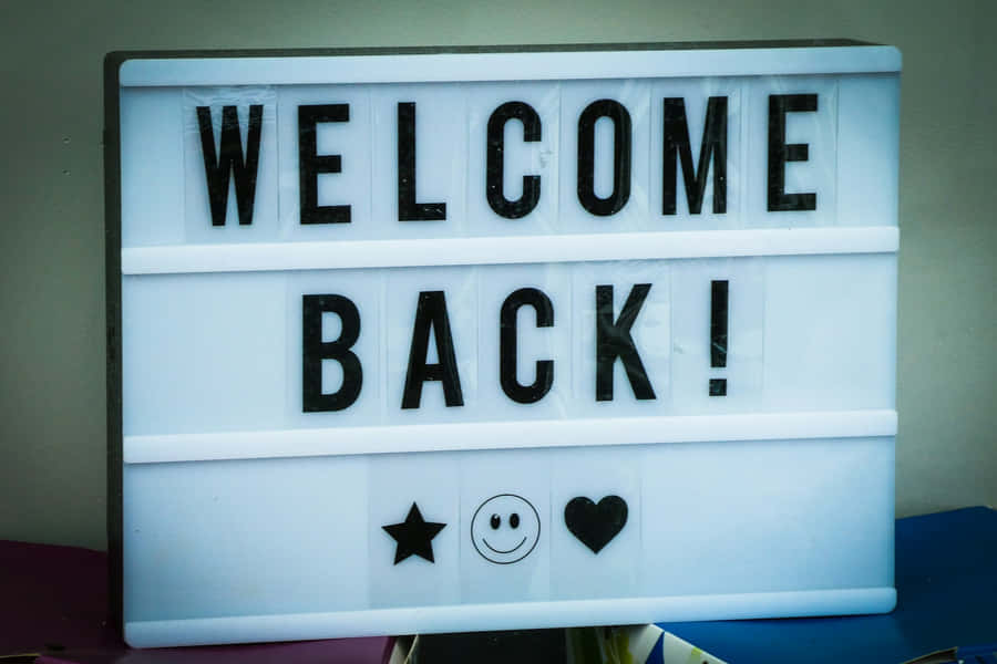 Welcome Back Sign Wallpaper