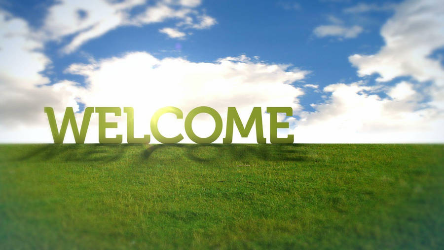 Welcome Field Scenery Wallpaper