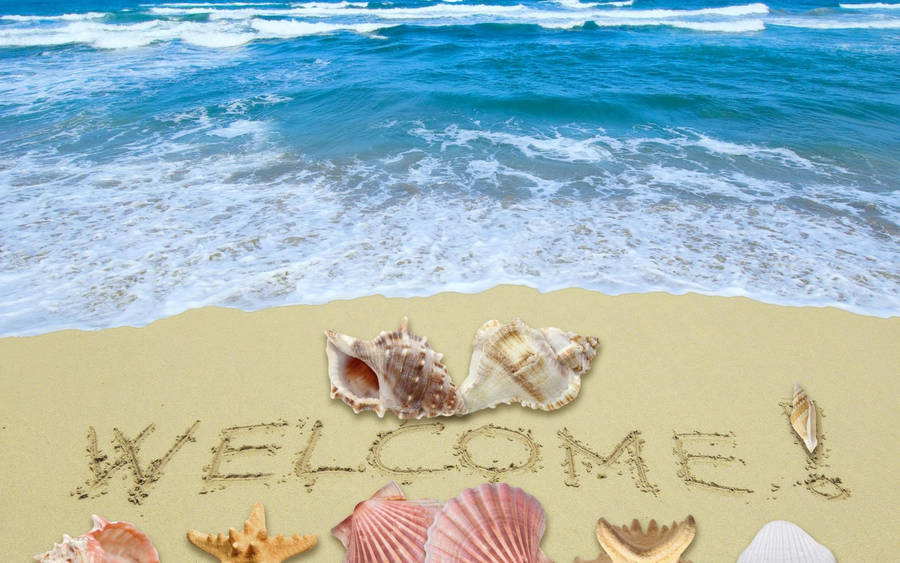 Welcome Summer On Beach Wallpaper