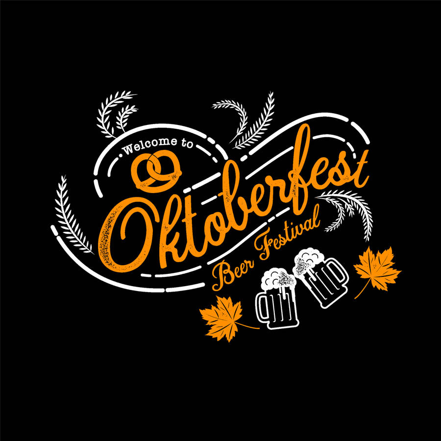 Welcome To Oktoberfest Calligraphy Wallpaper