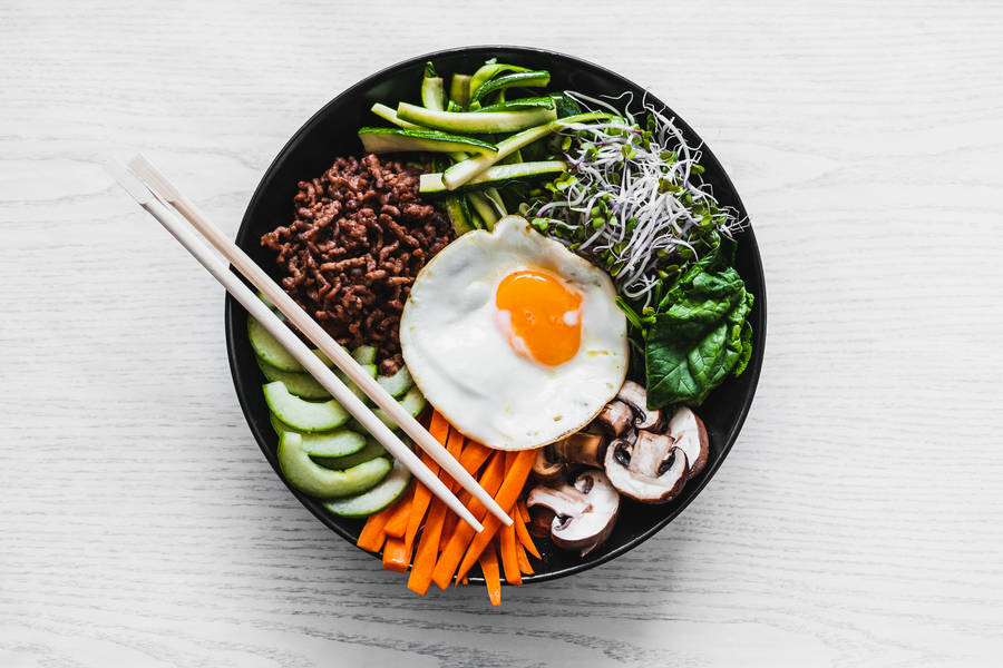 Western Style Bibimbap Wallpaper